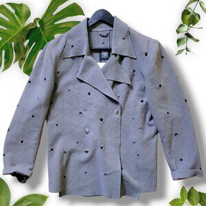 Rare Czech Designer Wool Jacket Josef Tresek, sz XL